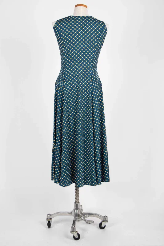 cleo-dress-navy-with-gold-cross-dots
