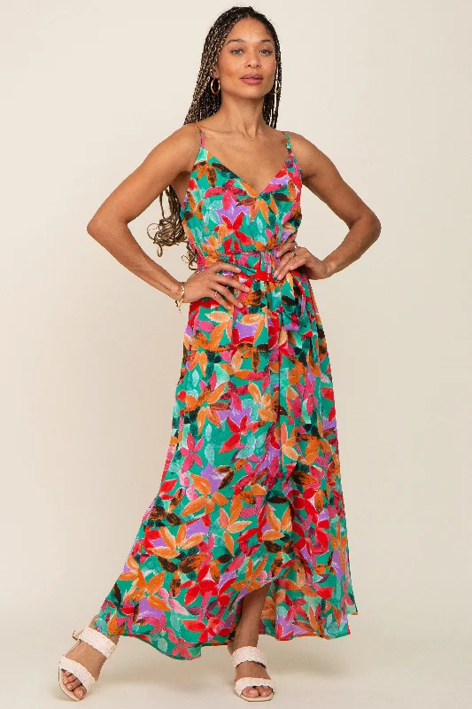 green-floral-hi-lo-maternity-wrap-maxi-dress