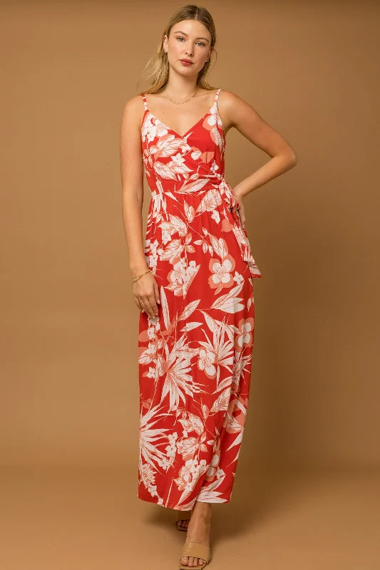 red-floral-palm-print-wrap-maternity-maxi-dress
